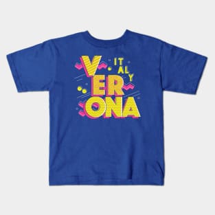 Retro 90s Verona, Italy Kids T-Shirt